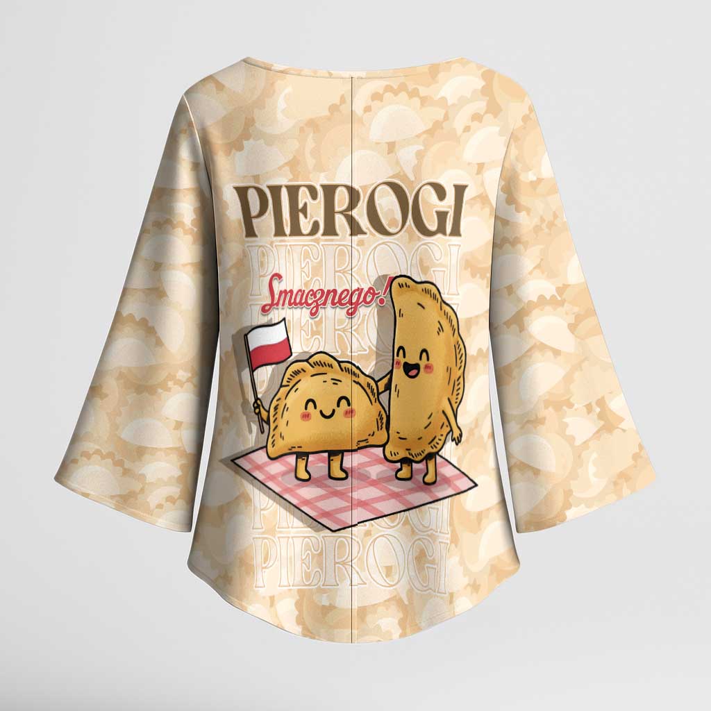 Poland Pierogi Kimono Sleeve Blouse Cute Polish Dumplings Smacznego