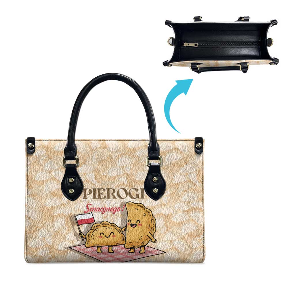 Poland Pierogi Leather Bag Cute Polish Dumplings Smacznego