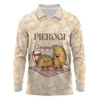 Poland Pierogi Long Sleeve Polo Shirt Cute Polish Dumplings Smacznego
