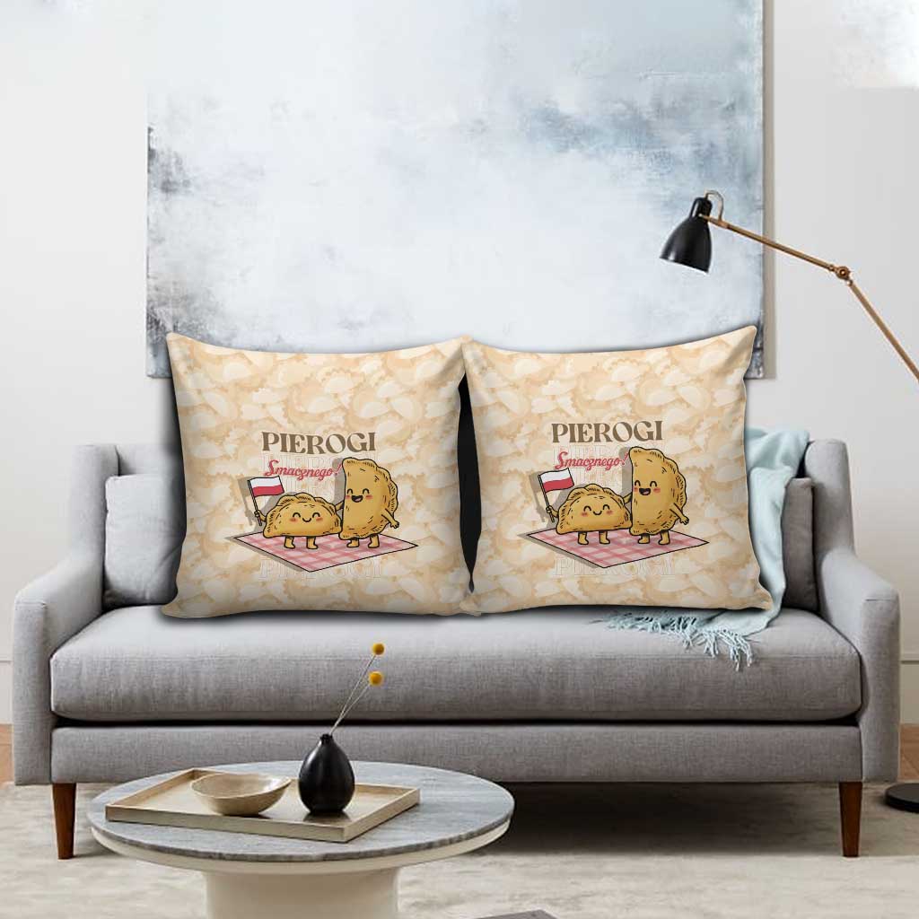 Poland Pierogi Pillow Cover Cute Polish Dumplings Smacznego