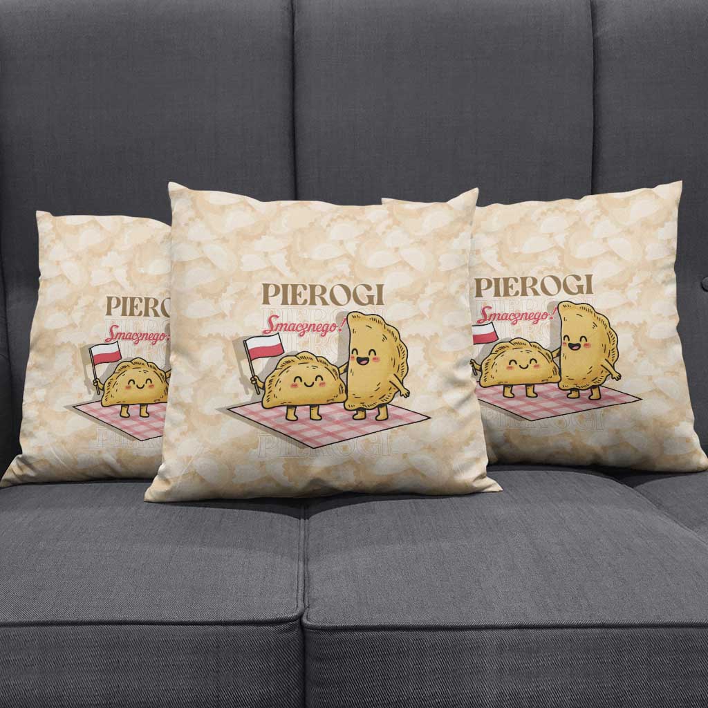 Poland Pierogi Pillow Cover Cute Polish Dumplings Smacznego