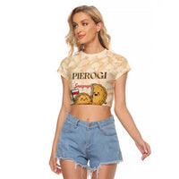 Poland Pierogi Raglan Cropped T Shirt Cute Polish Dumplings Smacznego