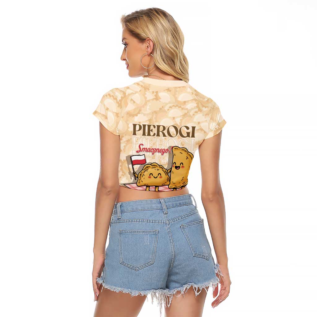 Poland Pierogi Raglan Cropped T Shirt Cute Polish Dumplings Smacznego