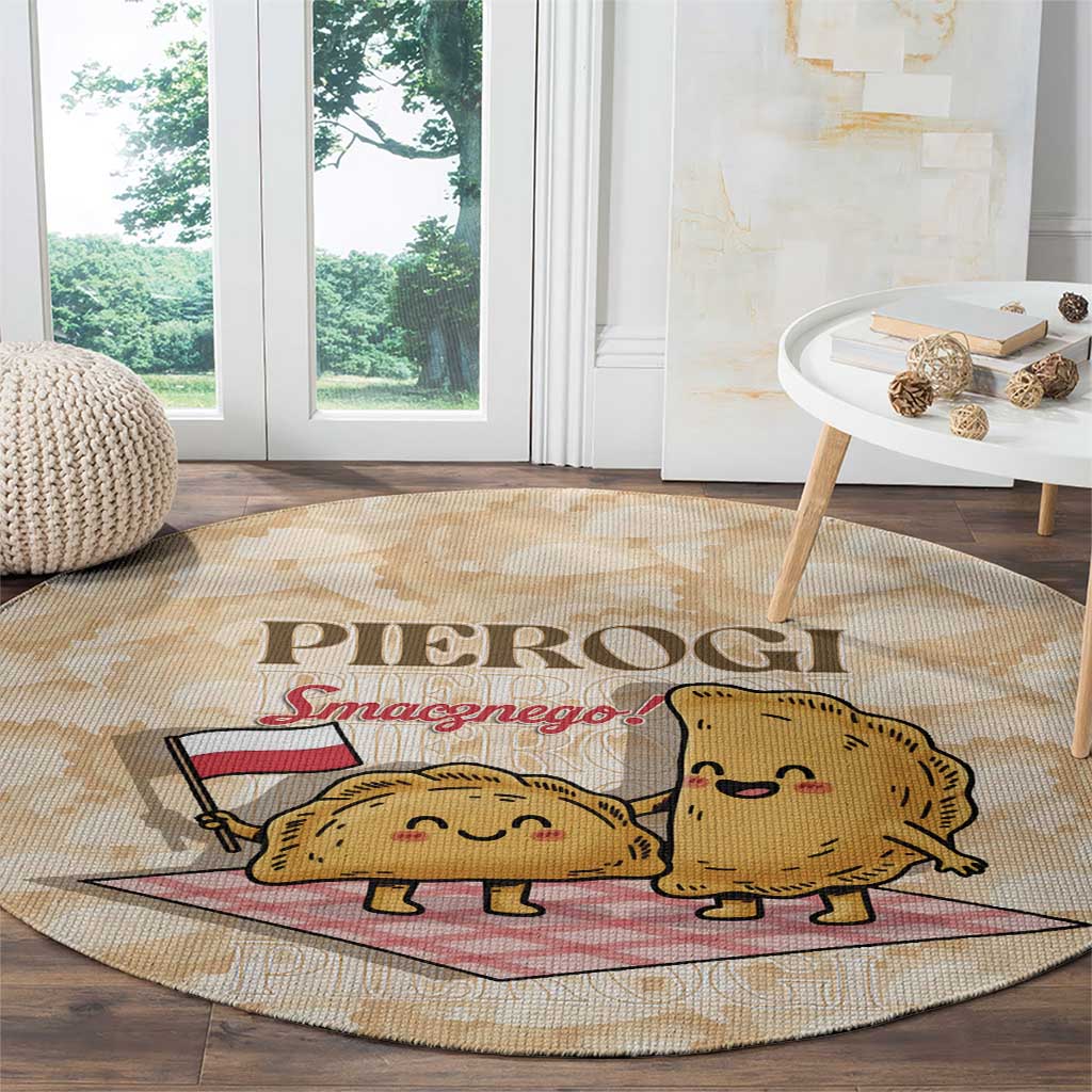 Poland Pierogi Round Carpet Cute Polish Dumplings Smacznego