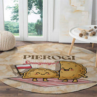 Poland Pierogi Round Carpet Cute Polish Dumplings Smacznego