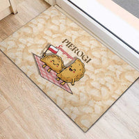 Poland Pierogi Rubber Doormat Cute Polish Dumplings Smacznego