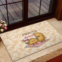 Poland Pierogi Rubber Doormat Cute Polish Dumplings Smacznego