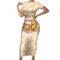 Poland Pierogi Short Sleeve Bodycon Dress Cute Polish Dumplings Smacznego