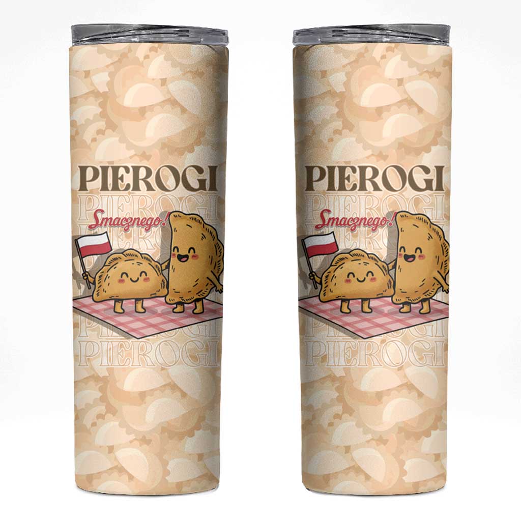 Poland Pierogi Skinny Tumbler Cute Polish Dumplings Smacznego