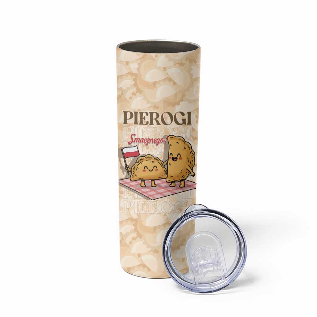 Poland Pierogi Skinny Tumbler Cute Polish Dumplings Smacznego