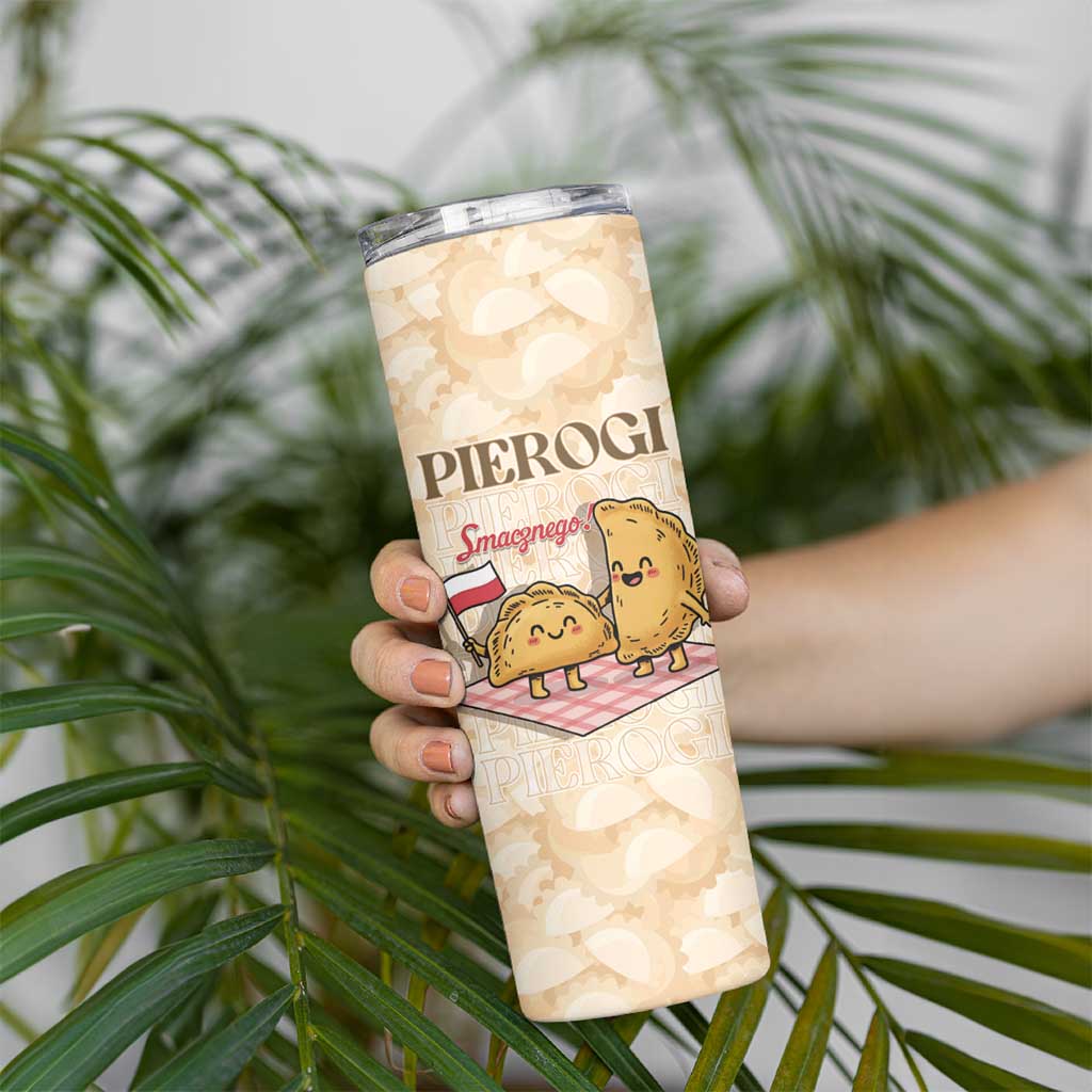 Poland Pierogi Skinny Tumbler Cute Polish Dumplings Smacznego