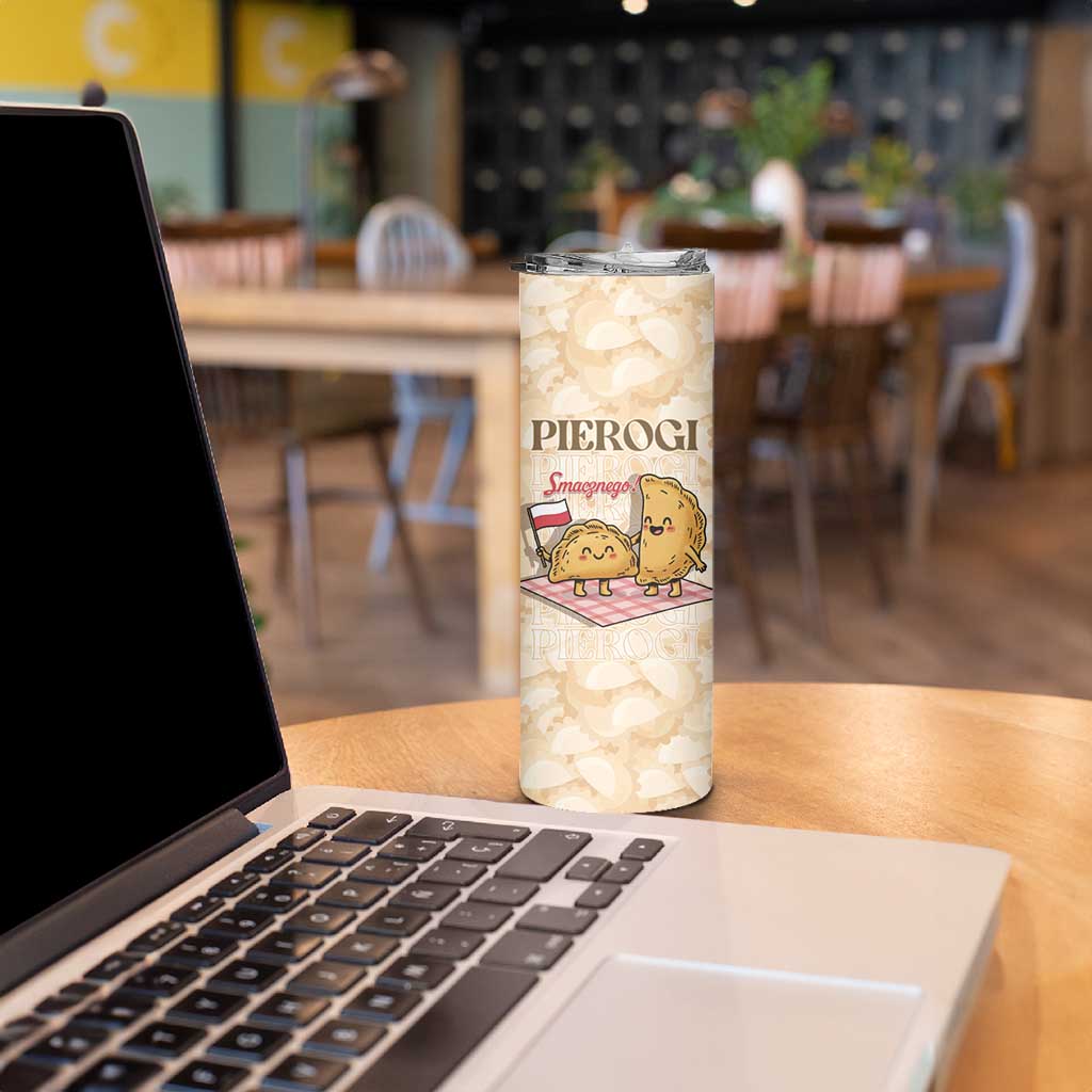 Poland Pierogi Skinny Tumbler Cute Polish Dumplings Smacznego