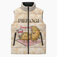 Poland Pierogi Sleeveless Puffer Jacket Cute Polish Dumplings Smacznego