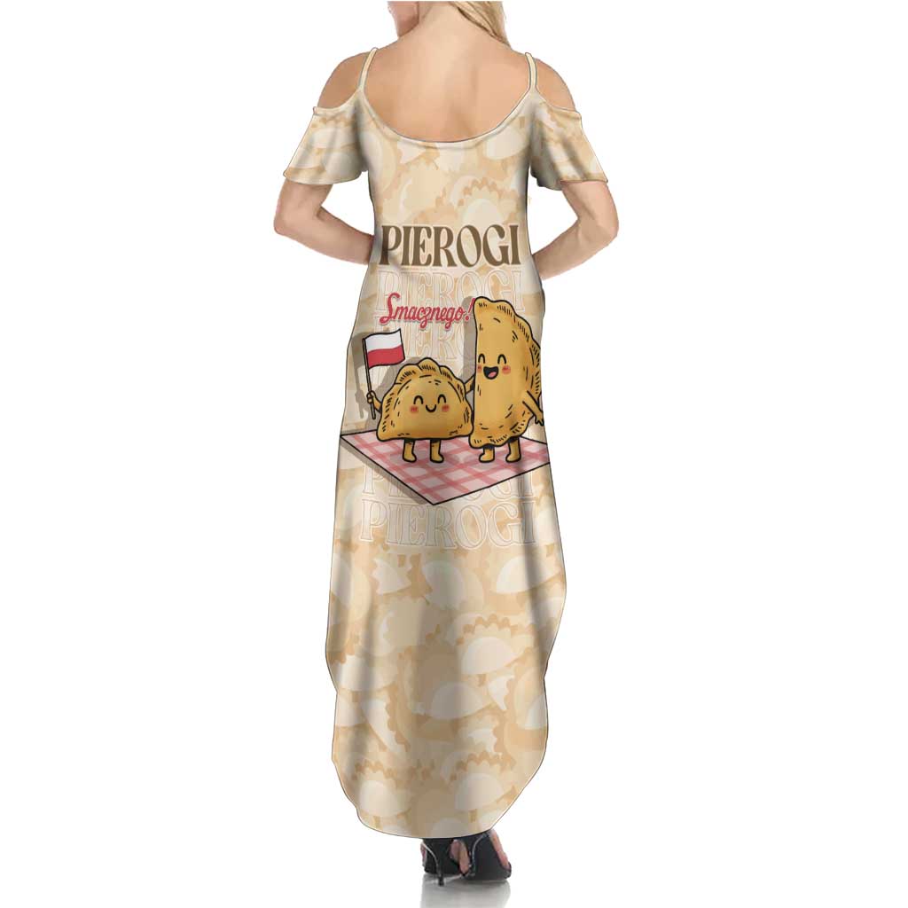 Poland Pierogi Summer Maxi Dress Cute Polish Dumplings Smacznego