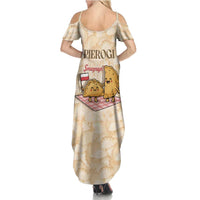 Poland Pierogi Summer Maxi Dress Cute Polish Dumplings Smacznego