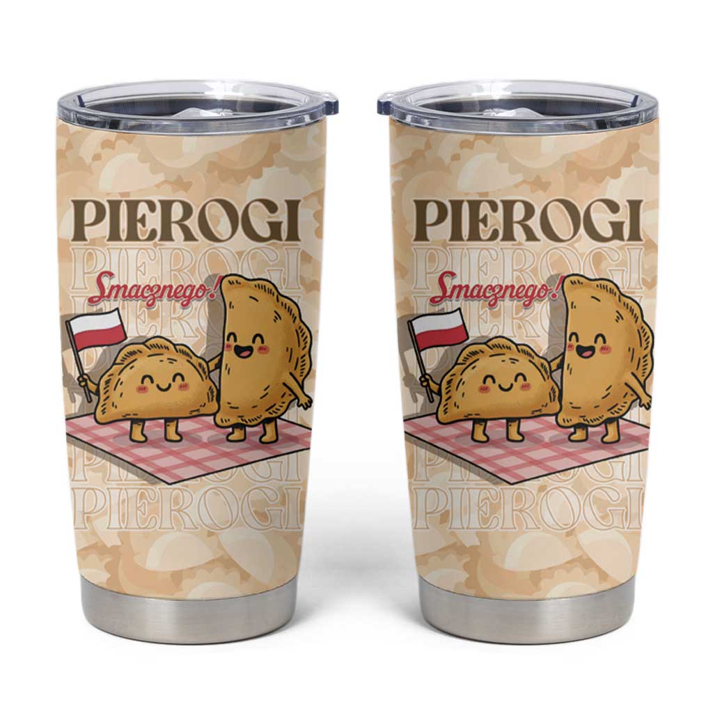 Poland Pierogi Tumbler Cup Cute Polish Dumplings Smacznego
