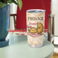 Poland Pierogi Tumbler Cup Cute Polish Dumplings Smacznego