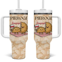 Poland Pierogi Tumbler With Handle Cute Polish Dumplings Smacznego