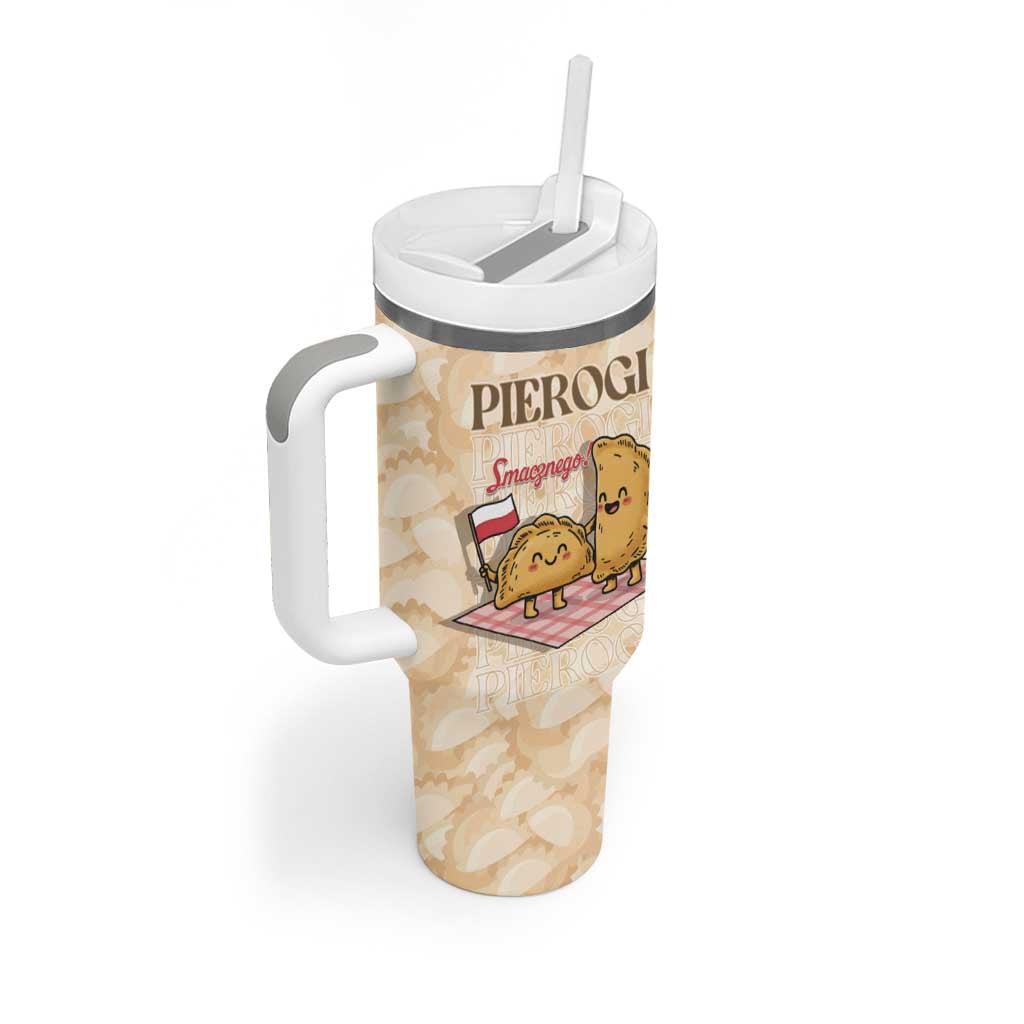 Poland Pierogi Tumbler With Handle Cute Polish Dumplings Smacznego