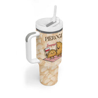 Poland Pierogi Tumbler With Handle Cute Polish Dumplings Smacznego