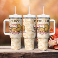 Poland Pierogi Tumbler With Handle Cute Polish Dumplings Smacznego
