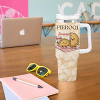 Poland Pierogi Tumbler With Handle Cute Polish Dumplings Smacznego