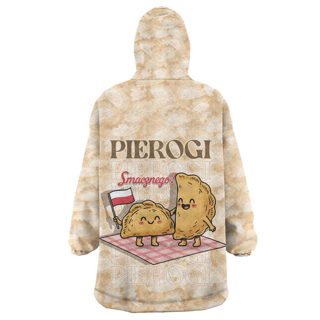 Poland Pierogi Wearable Blanket Hoodie Cute Polish Dumplings Smacznego
