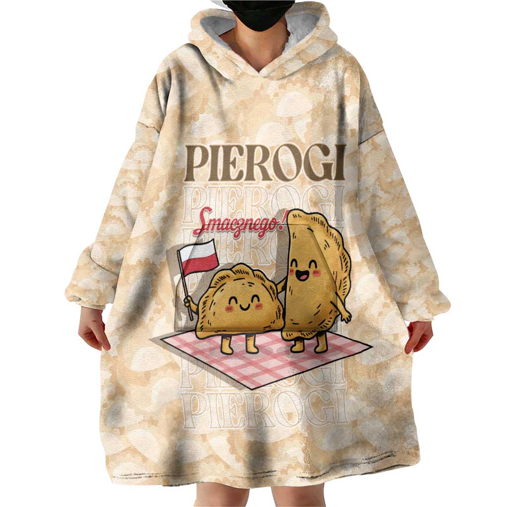 Poland Pierogi Wearable Blanket Hoodie Cute Polish Dumplings Smacznego