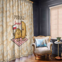 Poland Pierogi Window Curtain Cute Polish Dumplings Smacznego