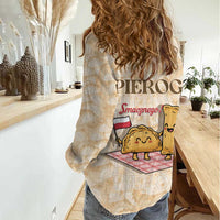 Poland Pierogi Women Casual Shirt Cute Polish Dumplings Smacznego