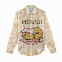 Poland Pierogi Women Casual Shirt Cute Polish Dumplings Smacznego