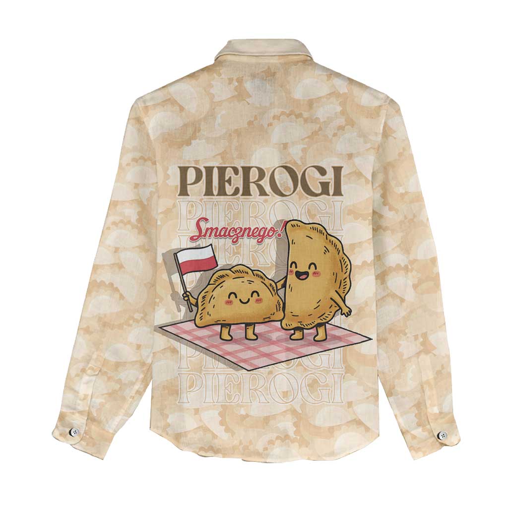 Poland Pierogi Women Casual Shirt Cute Polish Dumplings Smacznego