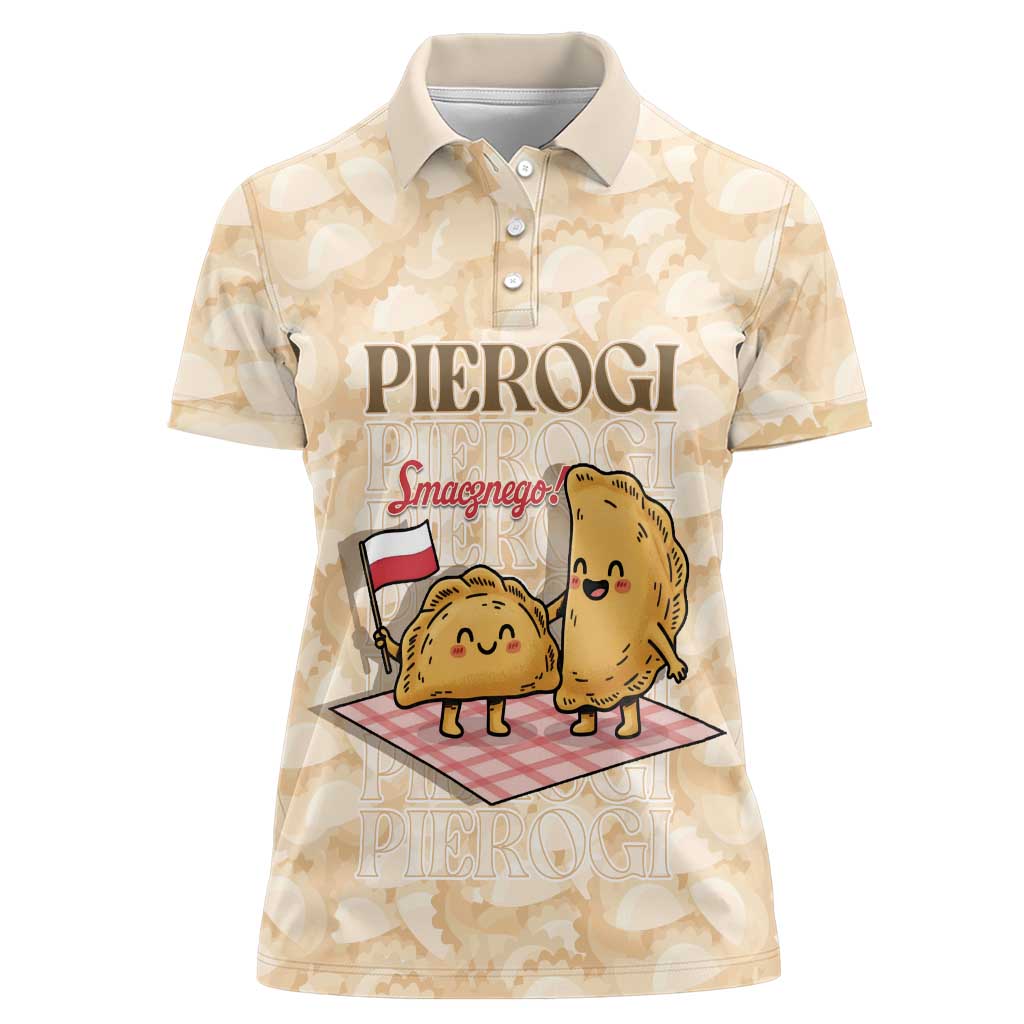 Poland Pierogi Women Polo Shirt Cute Polish Dumplings Smacznego