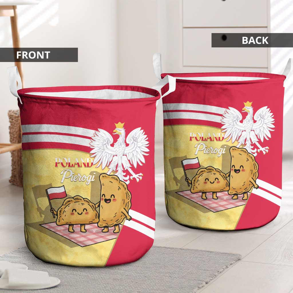 Poland Pierogi Laundry Basket Polish Dumplings With Coat Of Arms