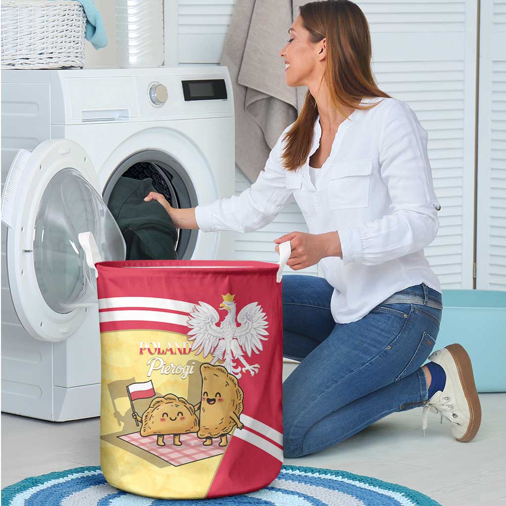 Poland Pierogi Laundry Basket Polish Dumplings With Coat Of Arms