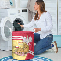 Poland Pierogi Laundry Basket Polish Dumplings With Coat Of Arms