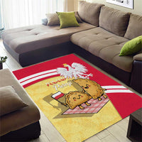 Poland Pierogi Area Rug Polish Dumplings With Coat Of Arms