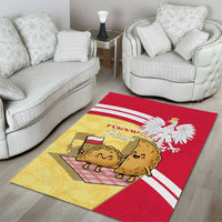 Poland Pierogi Area Rug Polish Dumplings With Coat Of Arms