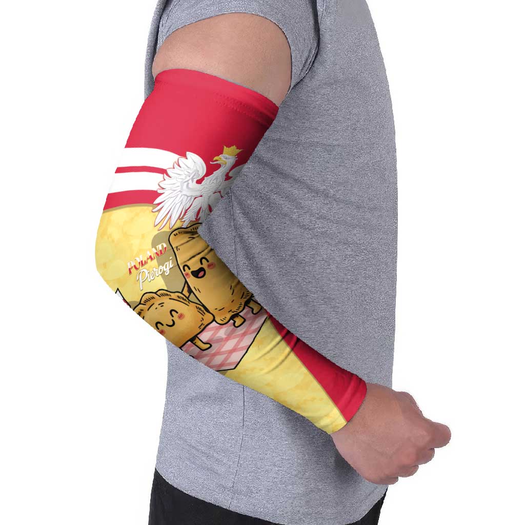 Personalised Poland Pierogi Arm Sleeves Polish Dumplings With Coat Of Arms