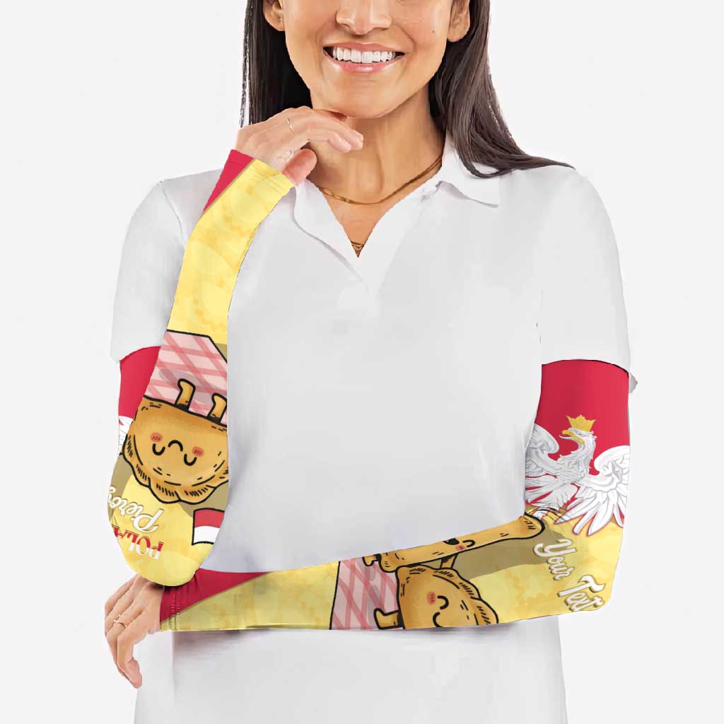 Personalised Poland Pierogi Arm Sleeves Polish Dumplings With Coat Of Arms