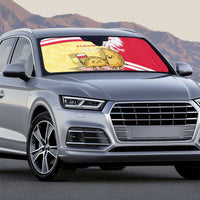 Poland Pierogi Auto Sun Shade Polish Dumplings With Coat Of Arms