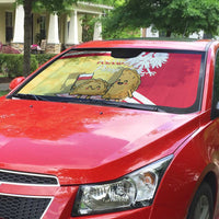 Poland Pierogi Auto Sun Shade Polish Dumplings With Coat Of Arms