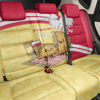 Poland Pierogi Back Car Seat Cover Polish Dumplings With Coat Of Arms