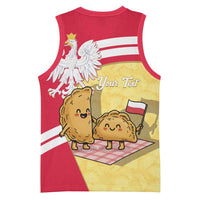 Personalised Poland Pierogi Basketball Jersey Polish Dumplings With Coat Of Arms