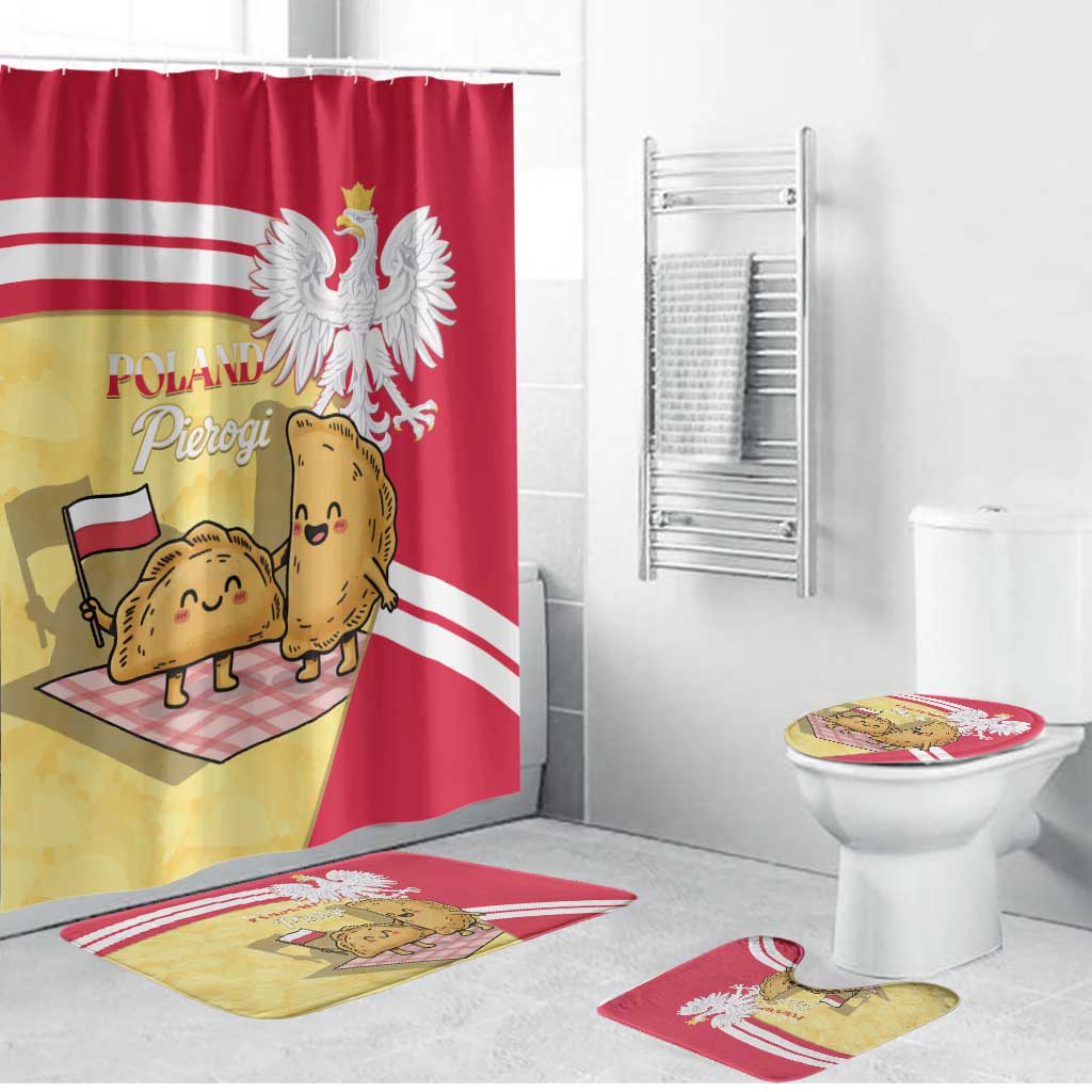 Poland Pierogi Bathroom Set Polish Dumplings With Coat Of Arms
