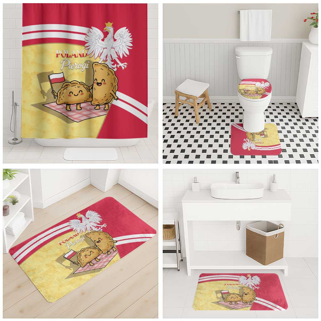 Poland Pierogi Bathroom Set Polish Dumplings With Coat Of Arms