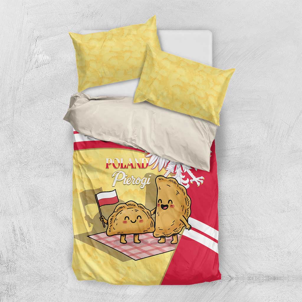 Poland Pierogi Bedding Set Polish Dumplings With Coat Of Arms