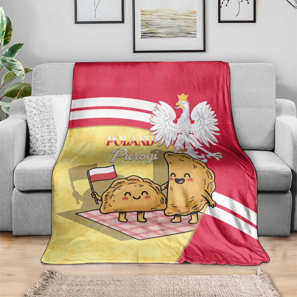 Poland Pierogi Blanket Polish Dumplings With Coat Of Arms