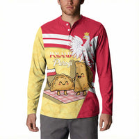 Personalised Poland Pierogi Button Sweatshirt Polish Dumplings With Coat Of Arms