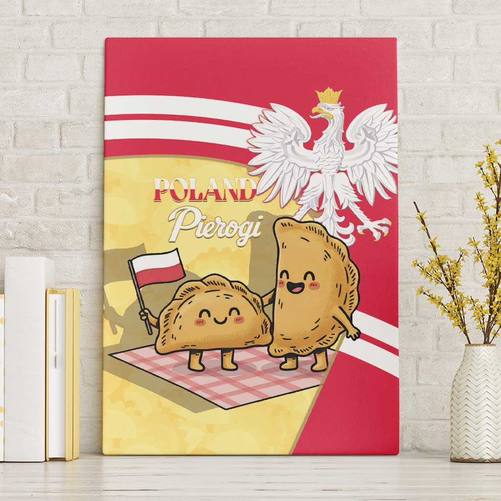 Poland Pierogi Canvas Wall Art Polish Dumplings With Coat Of Arms